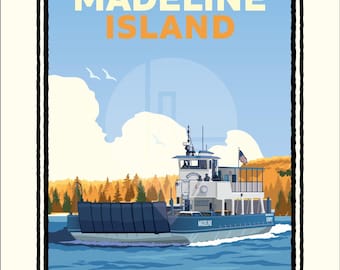 Madeline Island Ferry — Wisconsin Art Print