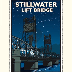 Landmark MN | Stillwater Lift Bridge Night