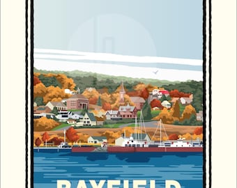 Bayfield VIllage Wisconsin Art Print