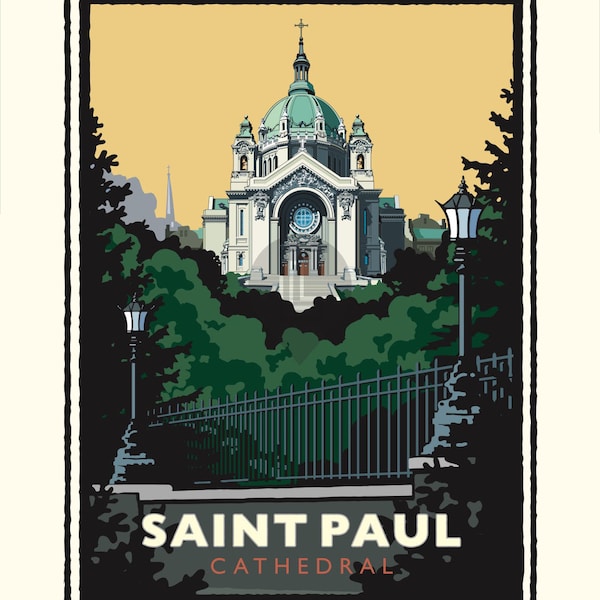 Landmark MN | Saint Paul Cathedral Art Print