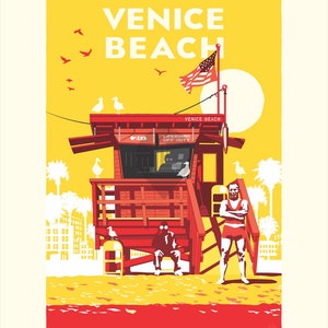 Landmark CA / Bagnini Venice Beach Art Print