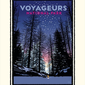 Landmark MN | National Parks Voyageurs Winter Fire