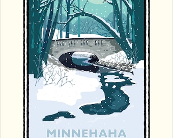 Landmark MN | Minnehaha Creek Winter Art Print