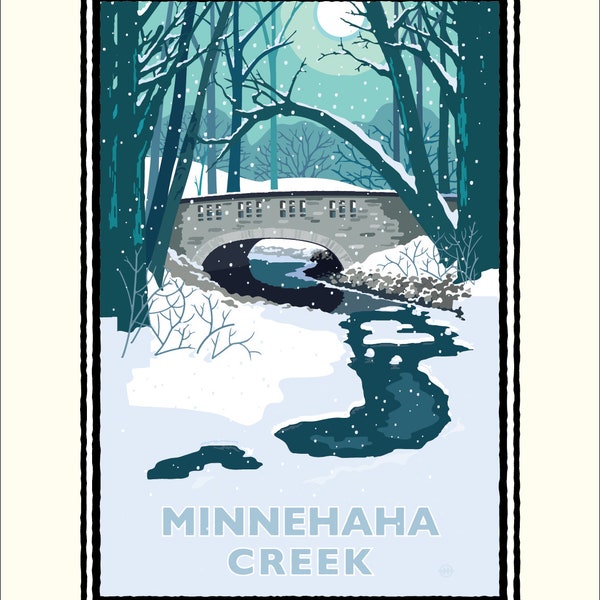 Landmark MN | Minnehaha Creek Winter Art Print