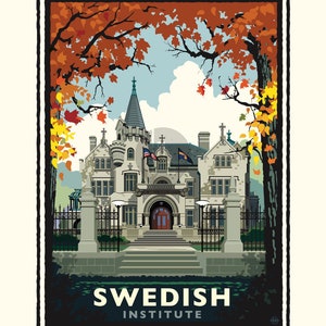 Landmark MN | American Swedish Institute Fall Art Print