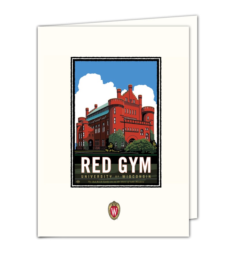 Landmark University UW Madison Red Gym Etsy