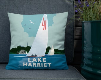 Landmark MN | Lake Harriet Sail Throw Pillow