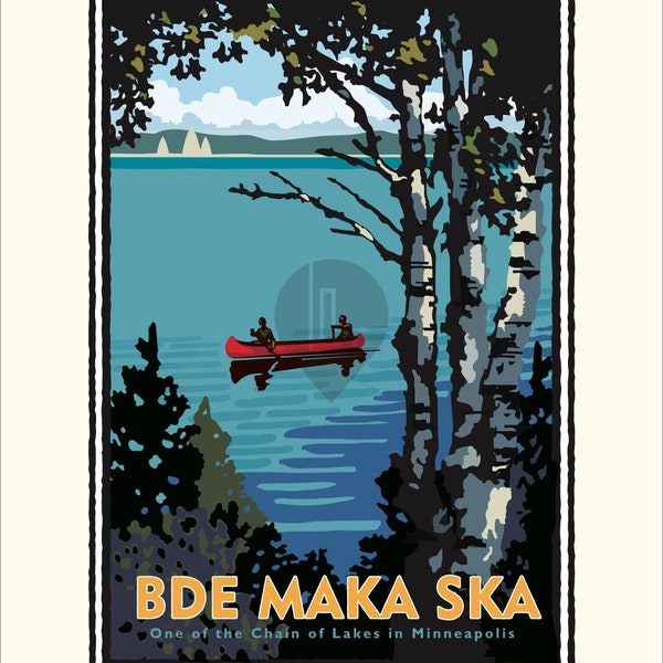Landmark MN | Bde Maka Ska Minneapolis Lake Art Print
