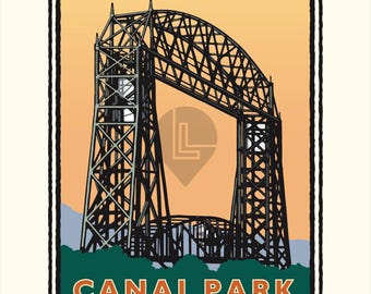 Landmark MN | Canal Park Lake Superior Art Print