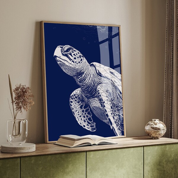 Navy Blue Nautical Wall Art Etsy