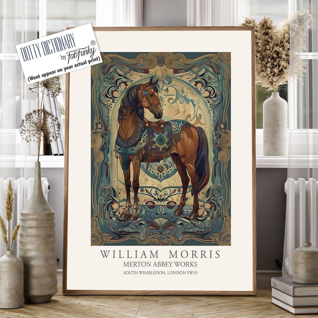 Poster Master William Morris - Stampa Con Calabrone E Fiori - Quadro Con Cornice Nera 40,6x51,8 Cm, Pronto Da Appendere