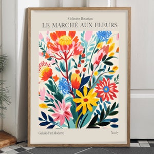 Set of 3 Prints, French Flower Market Prints, Floral Wall Art Poster ...