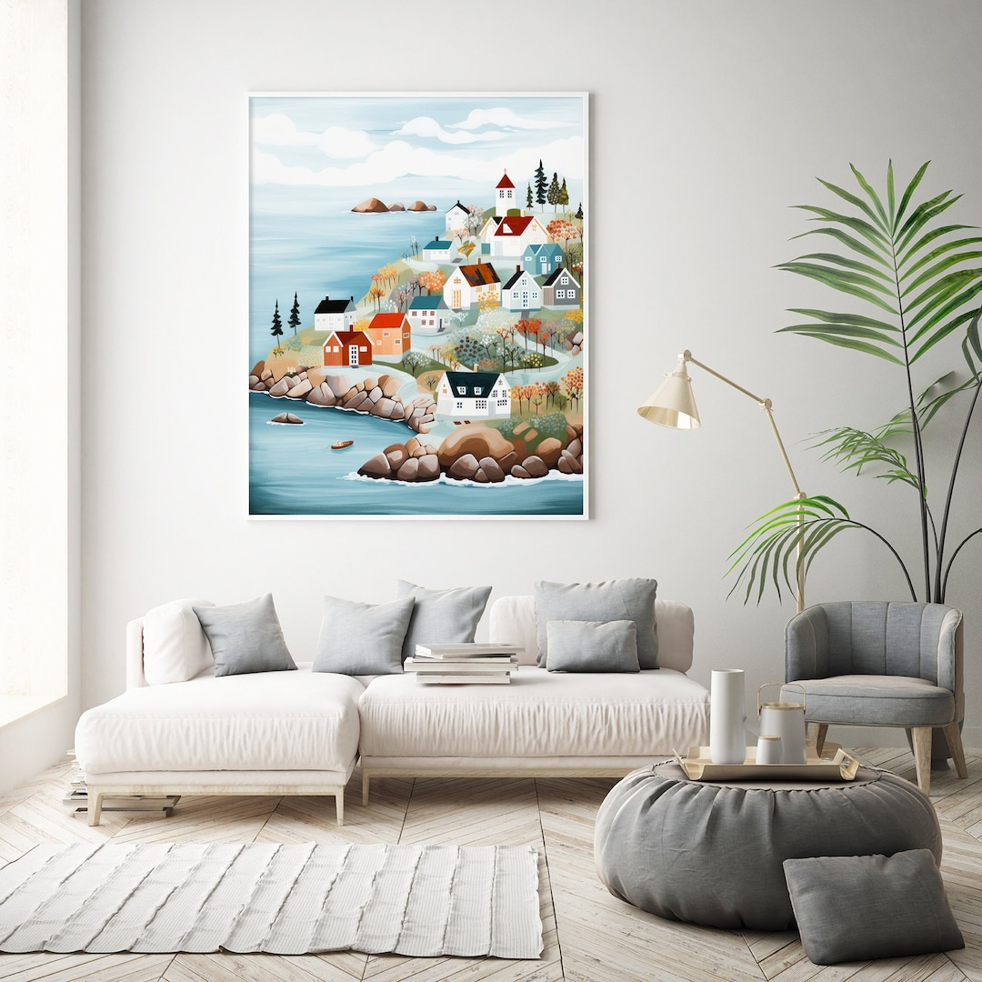 Minimal Coastal Beach Print Beige, Abstract Ocean Wall Art ... - Etsy