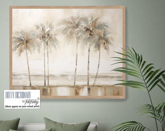Florida Palm Tree Giclée Print, Coastal Landscape Wall Art