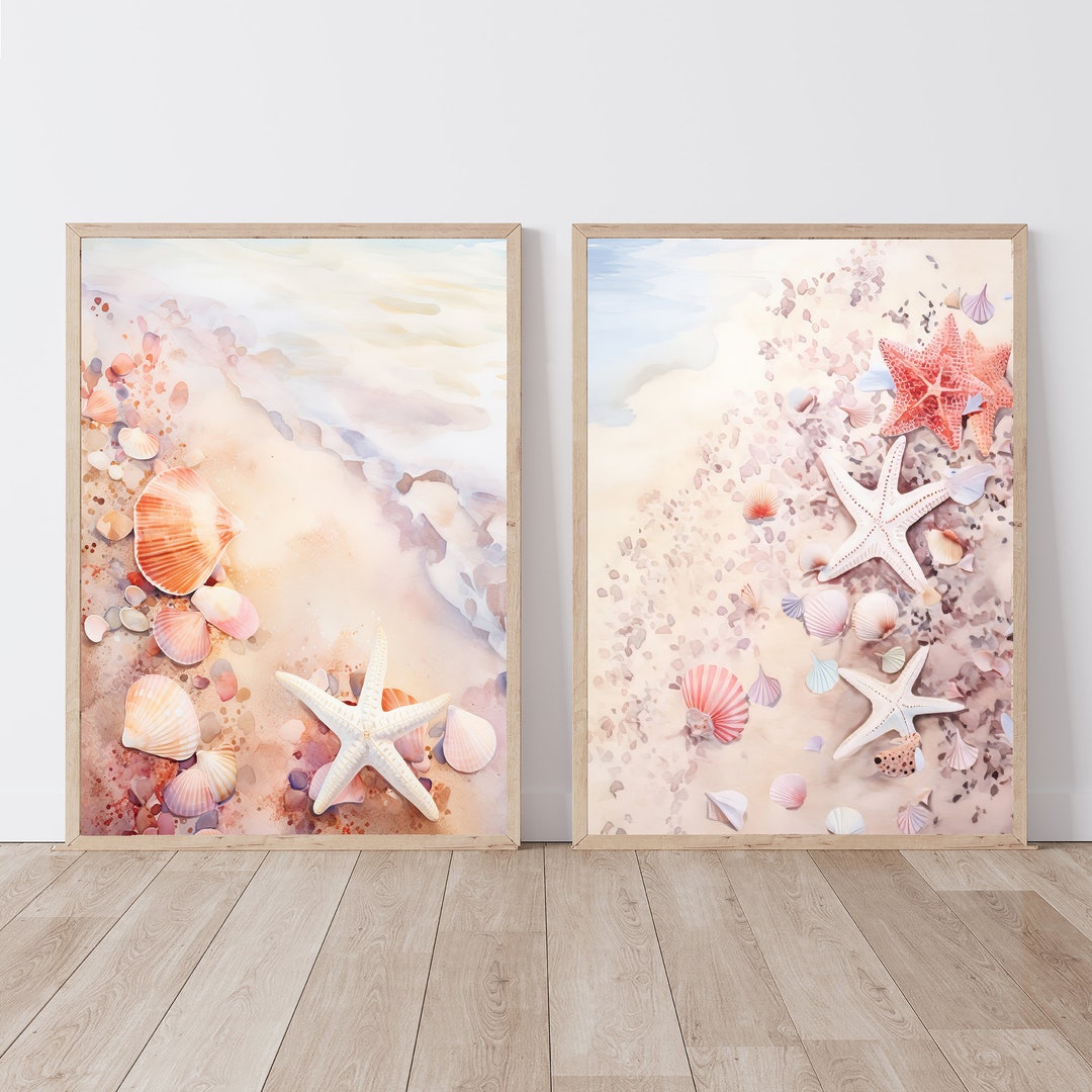 Din A4 Fisch Kunstdruck - Stachelfisch Retro Maritim Poster Ungerahmt