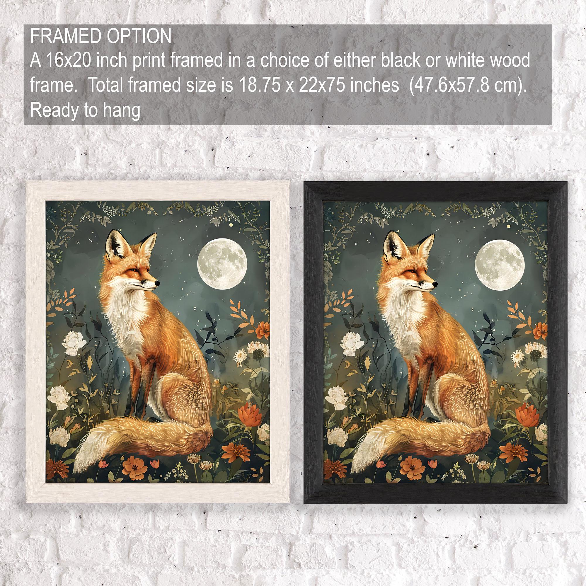 William Morris Fox Art Print, Botanical Woodland Animal Poster - Etsy