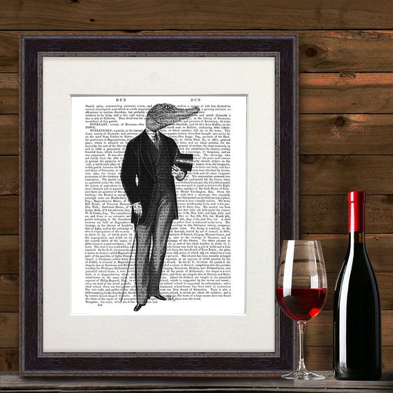 Man Cave Decor Crocodile Gent Croc Print Crocodile Artwork Alligator Wall Art Gift For Boyfriend Office Wall Art Mens Room Art Cabin Art