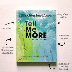 Grandpa&#39;s Story | Grandfather Memory Book | Tell Me More About You, Grandpa | Life Story| Father&#39;s Day Gift | Family Tree Book