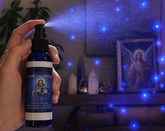Archangel Michael Spray | Angelic Aura Room Mist | Smokeless Smudge-Style Essential Oil Spray for Meditation & Energy Clearing