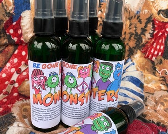 Monster Be Gone Spray, Monster Kid Spray, Energy Clearing,Monster Spray,Smudge Spray, Kids Spray, Aromatherapy Room Spray, Kid Friendly 4oz