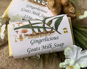 Ginger Goat Milk Soap,Gingerlicious,Bath Soap,Moisturizing Body Soap,Natural Soap,Handmade,Goats Milk,HandCrafted,Mild Soap,Clove Citrus