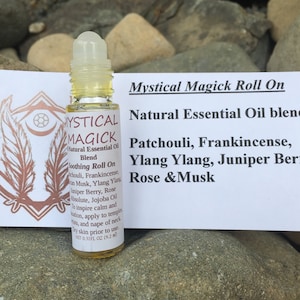 Patchouli Essential Oil Roll On: Frankincense, Ylang Ylang & Jojoba