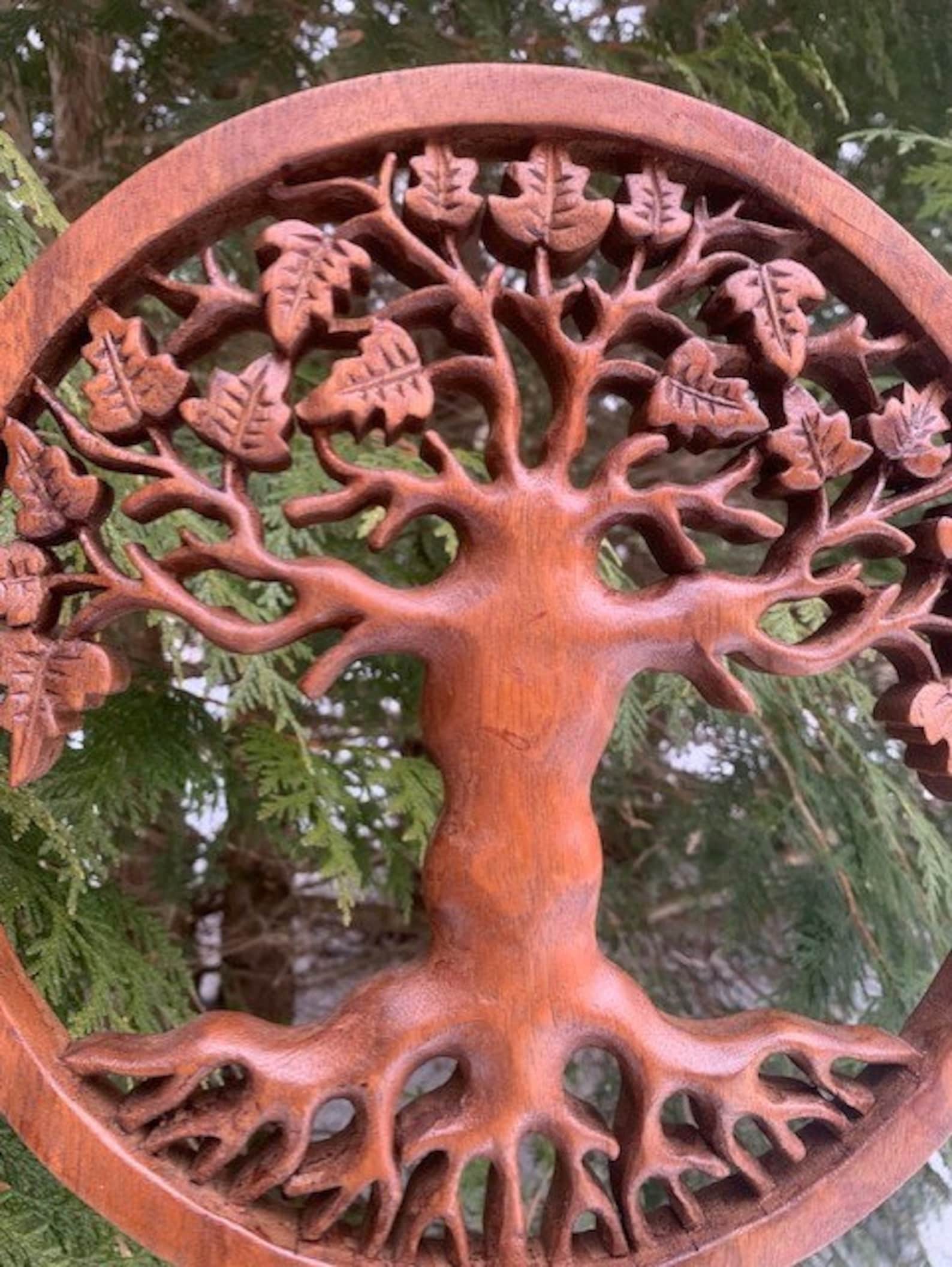 Tree of Life Wood Carving Tree Wood Art Art Decore Wall Art Etsy