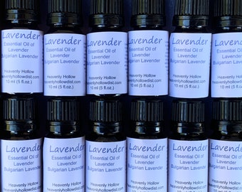 Lavender Essential Oil 10ml Bottle, Bulgarian Lavender Essential Oil .5 Fl. oz. 10 ml.