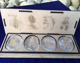 Reiki Set, Usui Reiki Set, Clear Quartz , Reiki Box Set ,Reiki Set,Reiki Symbol Set,Quartz