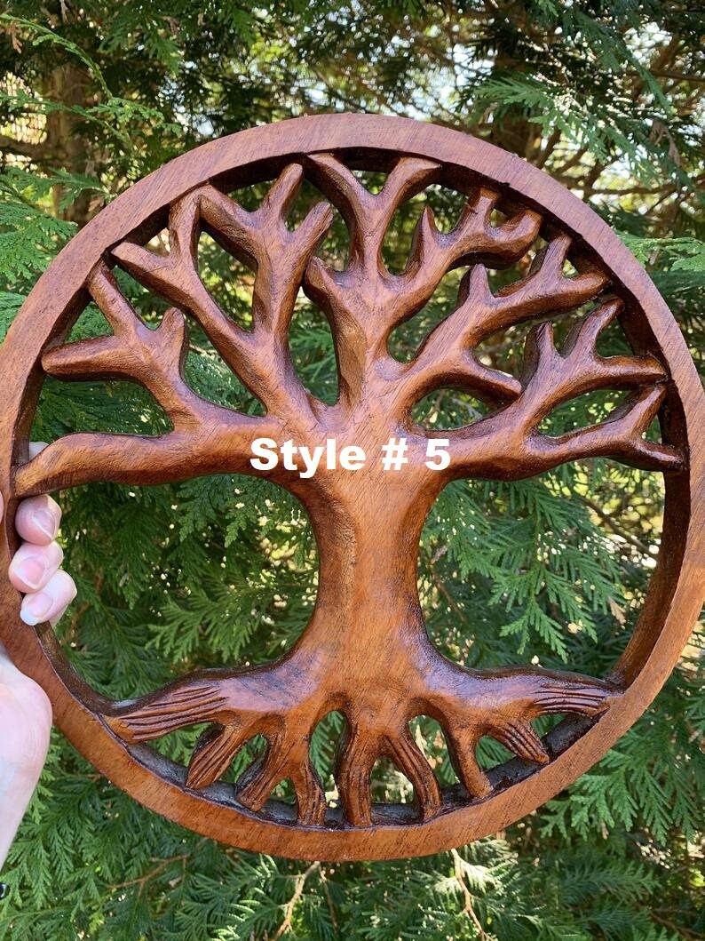 Tree of Life Wood Carving Tree Wood Art Art Decore Wall Art Etsy