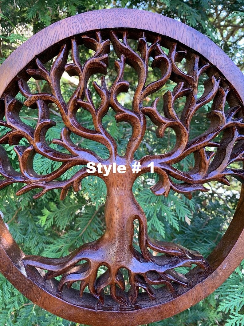 Tree of Life Wood Carving Tree Wood Art Art Decore Wall Art Etsy