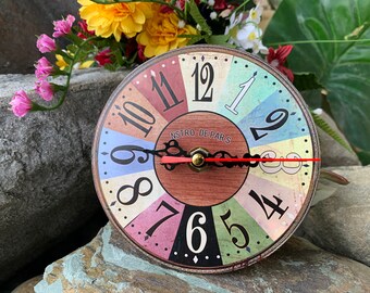 Chakra Modern Wooden Desk Clock - Battery Powered, Silent & Stylish - Perfect for Home Decor!