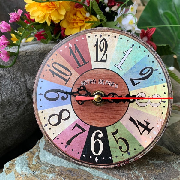Chakra Modern Wooden Desk Clock - Battery Powered, Silent & Stylish - Perfect for Home Decor!