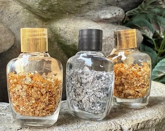 Authentic Gold / Silver Flakes, Authentic Gold Certificate, Gold Bottle, Brazilian Gold Bottle, 1 oz. Craft Supplies or Crafting  Tools