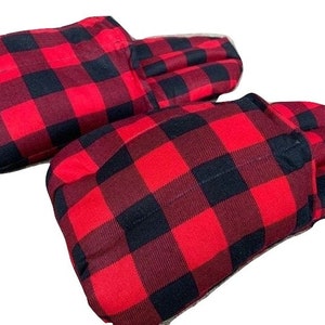 Red Plaid Herbal Foot Warmers,Herbal Pack,Heat Wrap,Organic,Flax Seed,Microwave Therapy,Heating Pad,Herbal Pack,Herbal,Booties