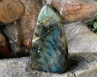 Labradorite , Labradorite Stone , Labradorite Freeform Blue , Labradorite Free Form , Labradorite Freestanding , Lab Free Form , #4