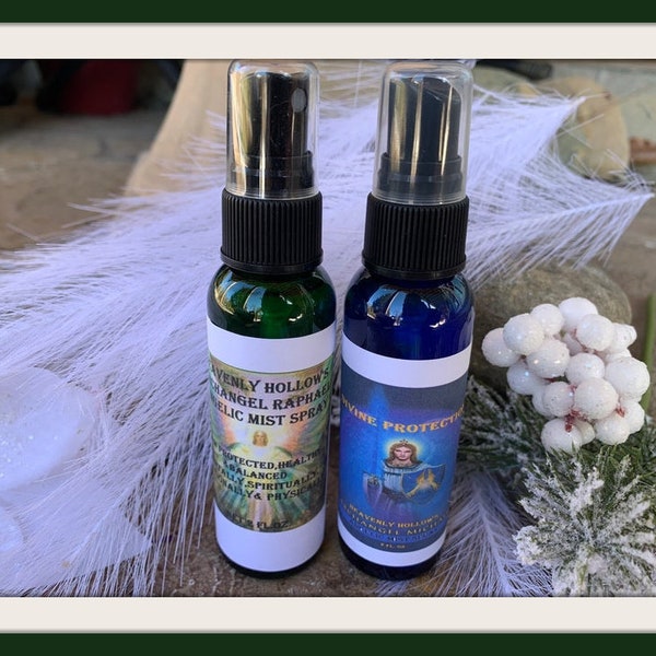 Archangel Raphael & Michael Aura Spray, Combo Pack of 2,Angelic, Essential Oil Blend, Energy Clearing, Space Clearing, Spray,SAVE!