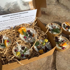 Fire Starters, Natural Fire Starters, Campfire, Outdoor All-Natural Fire Pit or Fireplace 4 pack