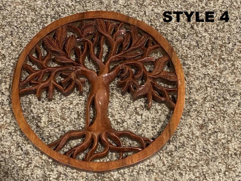 Tree of Life Wood Carving Tree Wood Art Art Decore Wall Art Etsy