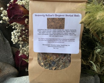 6 oz Herbal Bath Himalayan Bath Salts W/ 12 Aromatic Herbs Gifts, Self Care, Self Love, Gifts for Her