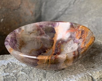 1 Amethyst Bowl,Crystal Amethyst Bowl, Polished Amethyst Bowl Uruguay Dark Purple ,Amethyst Bowls, 3"