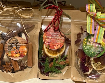 Stovetop Simmer Pot Potpourri | Natural Home Fragrance Blend | Fall, Winter, Summer, Christmas Spice Mix with Fruits, Herbs & Botanicals