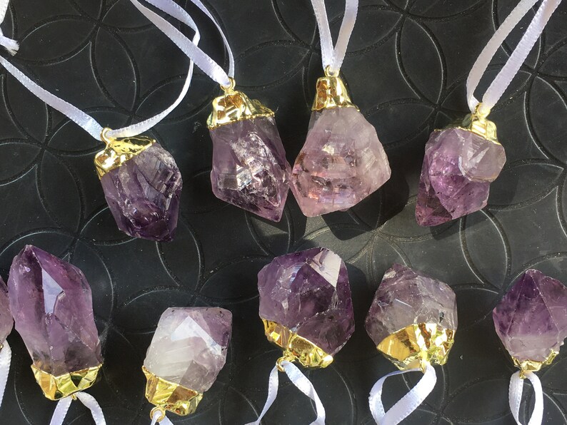 Amethyst Ornament Amethyst Christmas Ornament Amethyst Etsy