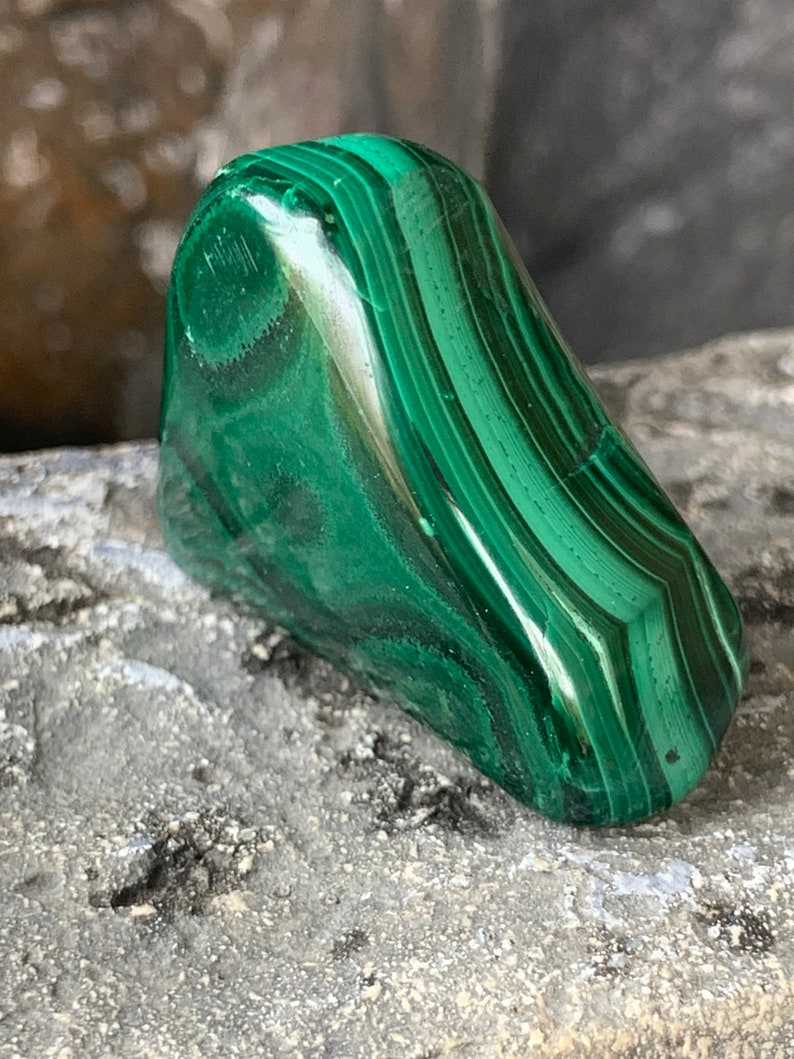 1 Piece Freeform MALACHITE,Tumbled Stone,Green,Healing Stone,Protection Stone,High Quality,Heart Chakra,Hand Carved,Zaire Africa, 4 image 4