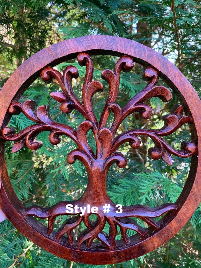 Tree of Life Wood Carving Tree Wood Art Art Decore Wall Art Etsy
