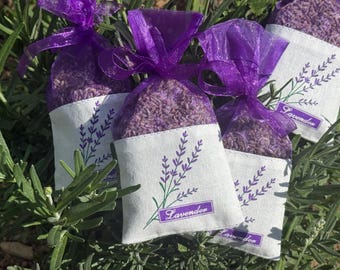 Lavender Sachet Bags | Pure Dried Lavender Fragrance Sachets for Drawers, Closets & Home Freshening | 0.5 oz