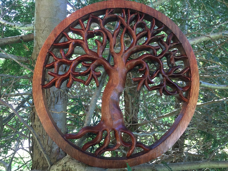 Tree of Life Wood Carving Tree Wood Art Art Decore Wall Art Etsy