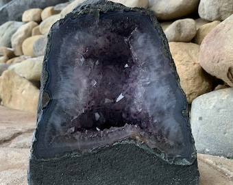 SALE! 10 Lb BIG Amethyst Geode,Cathedral Crystal Cluster,Amethyst Uruguay, Dark Purple Cathedral,Amethyst Cluster,Reiki Healing Stone