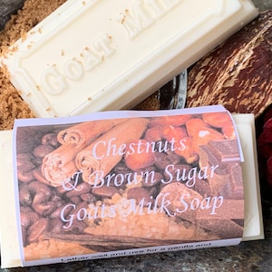 Chestnut & Brown Sugar Goat Milk Soap - Homemade 4oz Bar