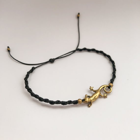 LeBebé - PMG036 - Fortuna, yellow gold gecko bracelet and star